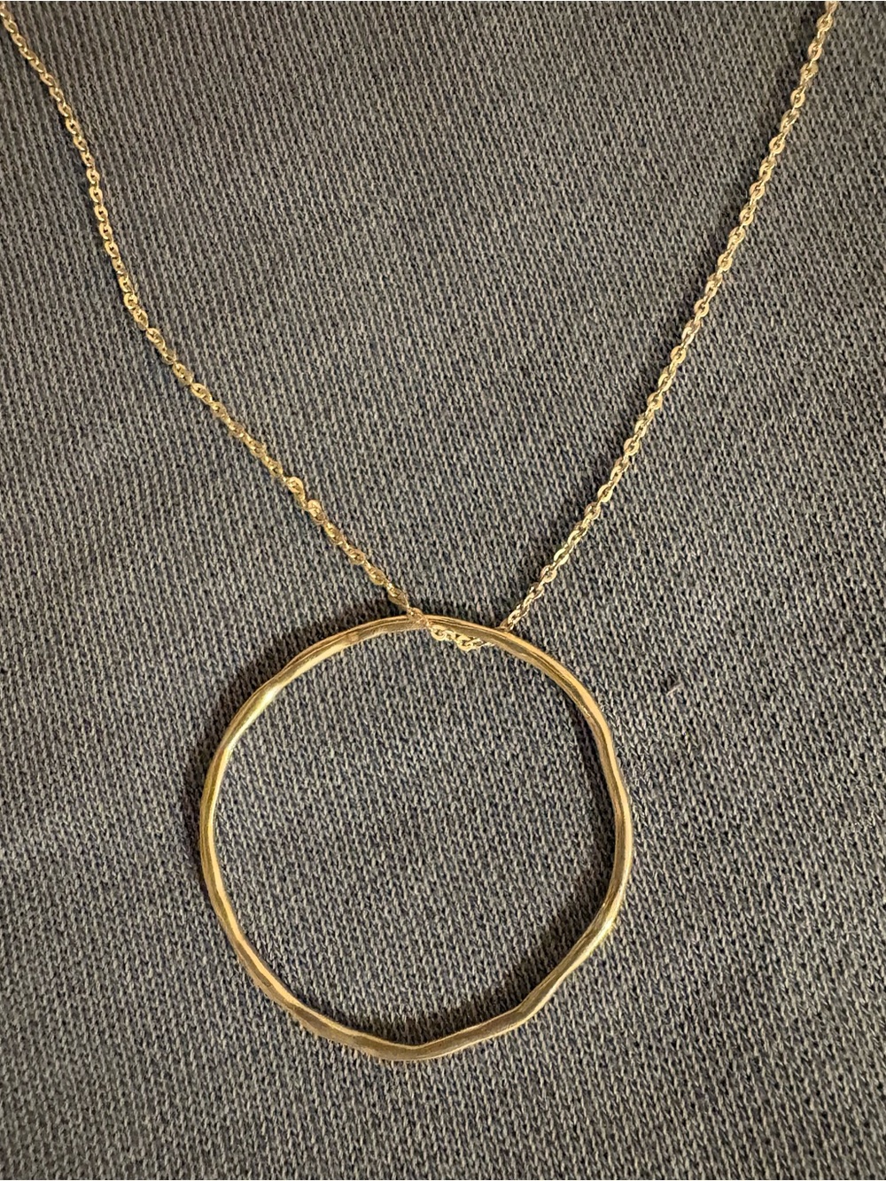 Sterling Silver Circle Pendant Necklace - Elegant Minimalist Women’s Jewelry